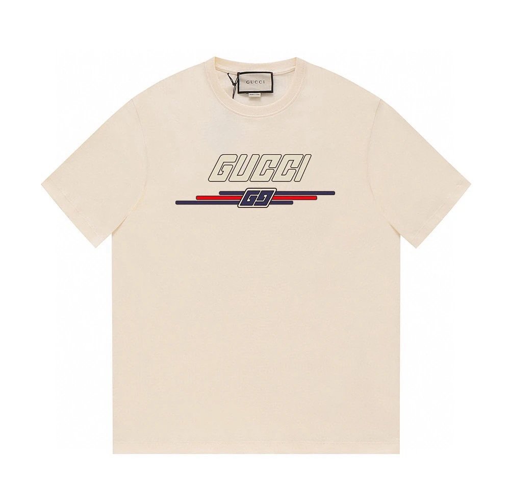 Gucci Web Stripe Logo T-Shirt Beige - 6