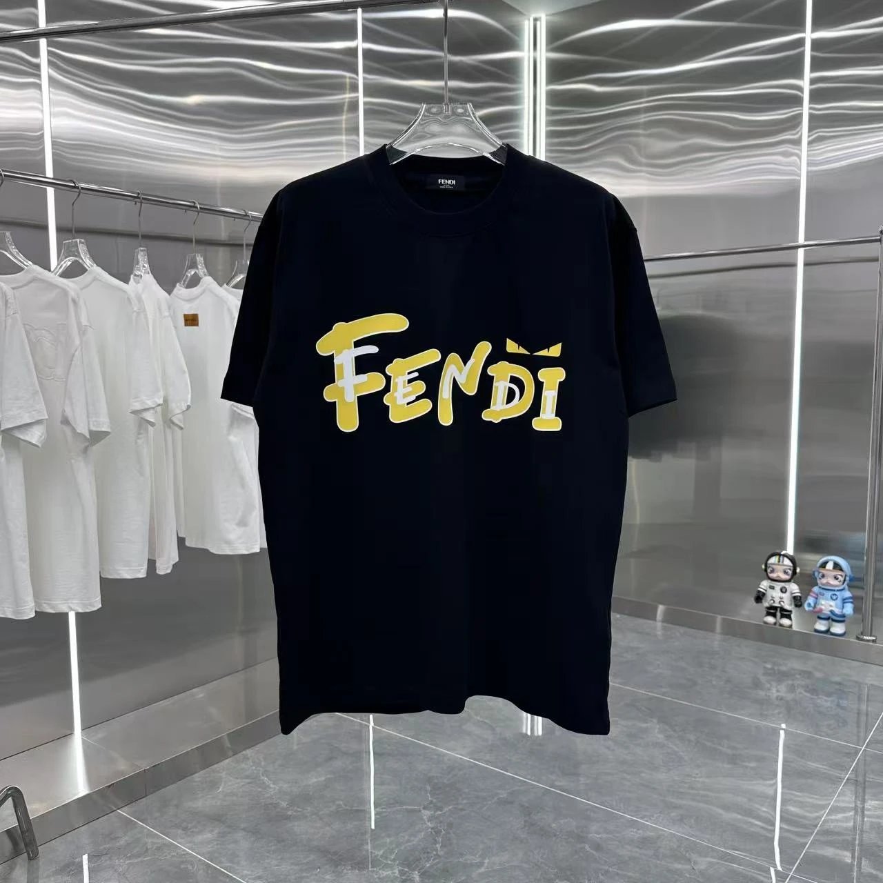 Fendi Graffiti Logo Tee Black