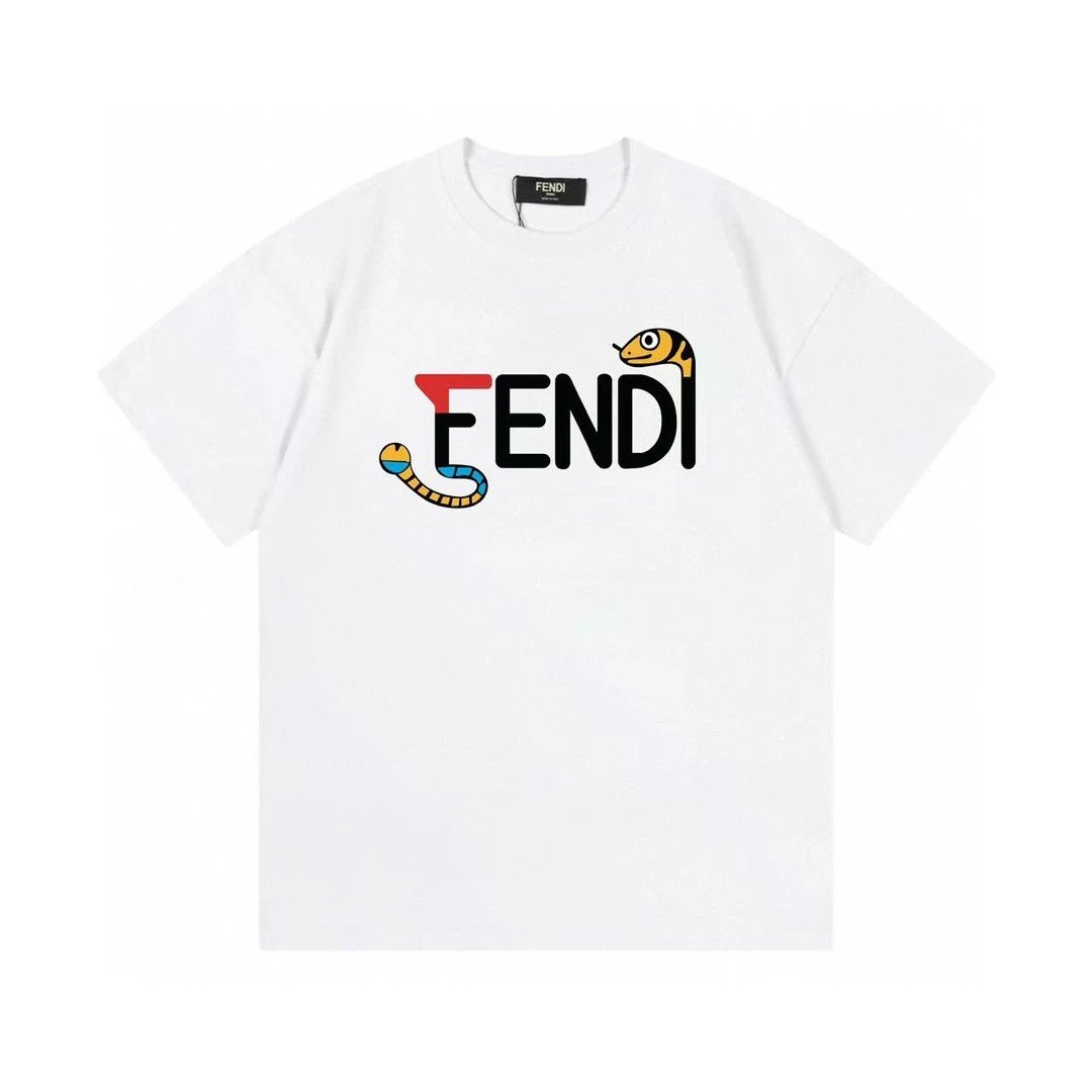Fendi Snake Logo Tee White