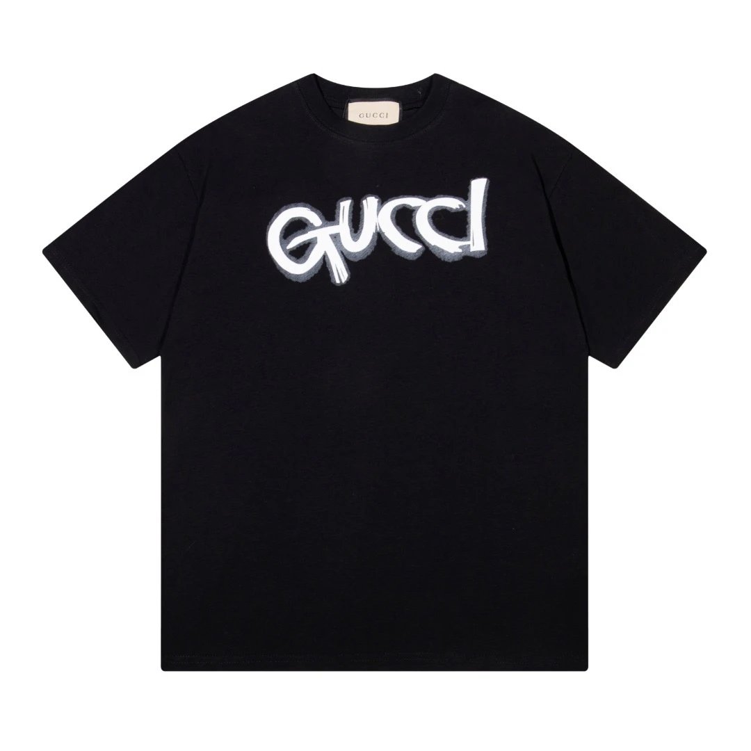 Gucci Graffiti Script Logo Tee Black