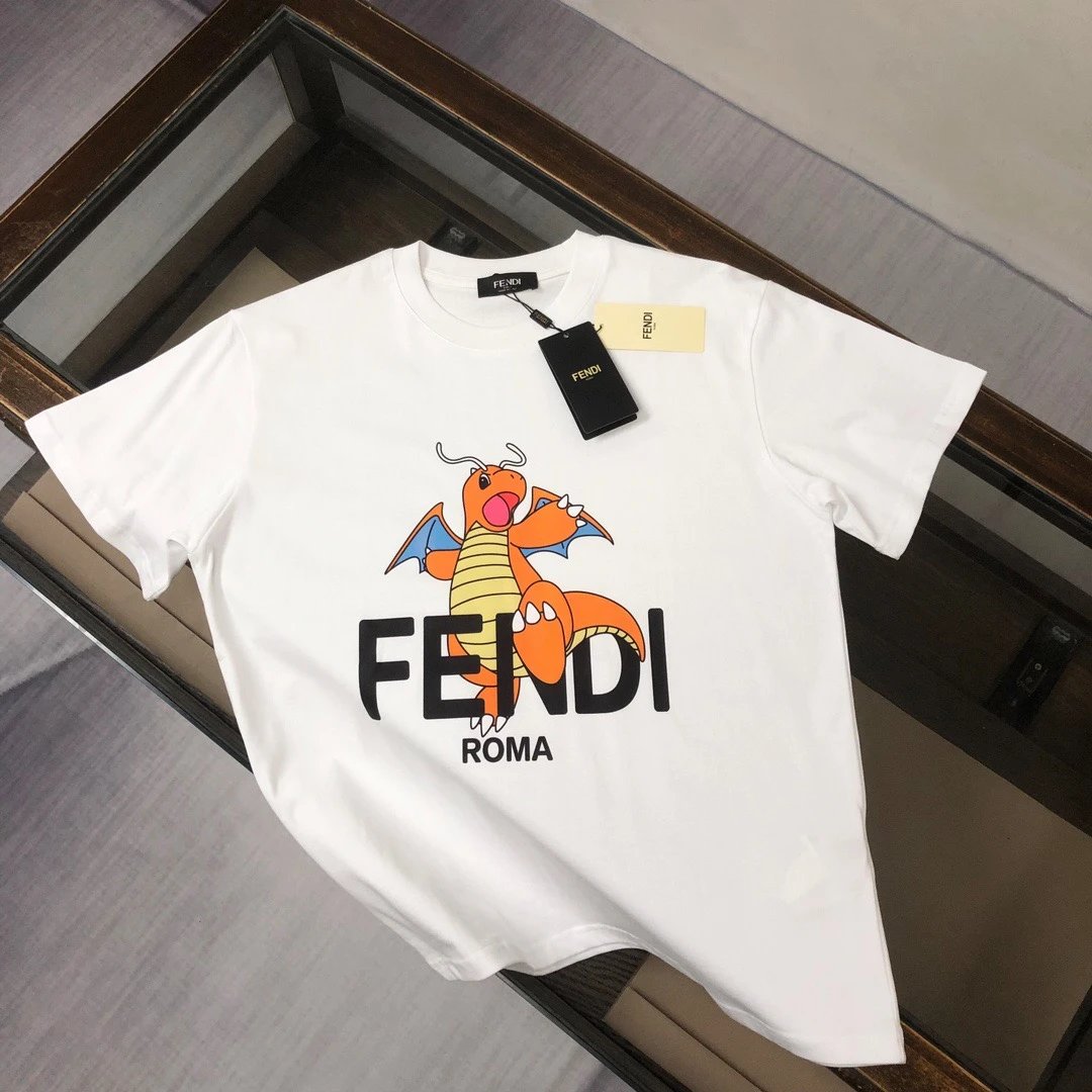 Fendi Charizard Roma Tee White