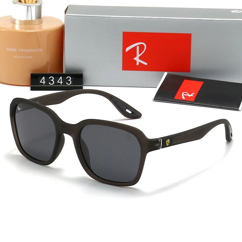 Ray-Ban RB4605 Double Bridge Square Sunglasses Black Frame Dark Green Lens