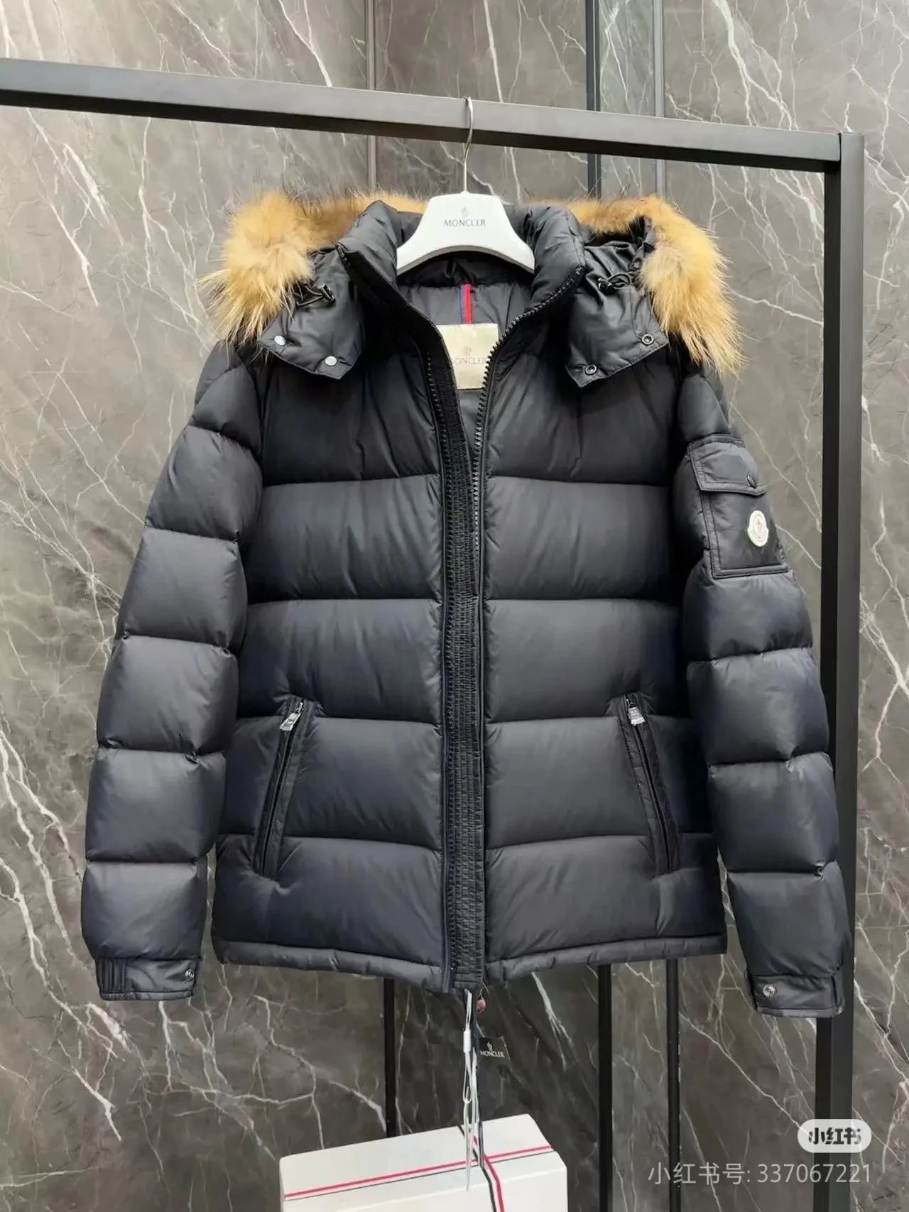 [DX6-21] Winter fashion hooded fur collar down jacket