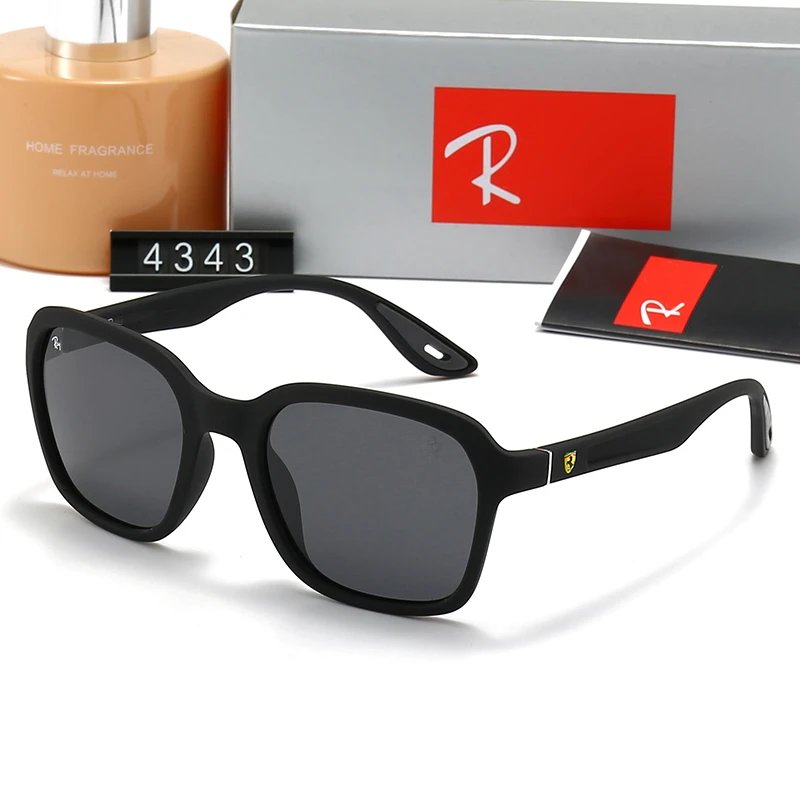 Ray-Ban RB4604 Square Sunglasses Navy Frame Grey Lens