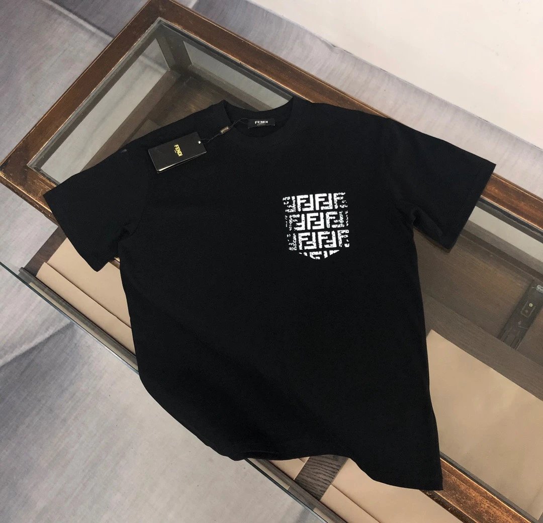 Fendi FF Monogram Pocket Tee Black
