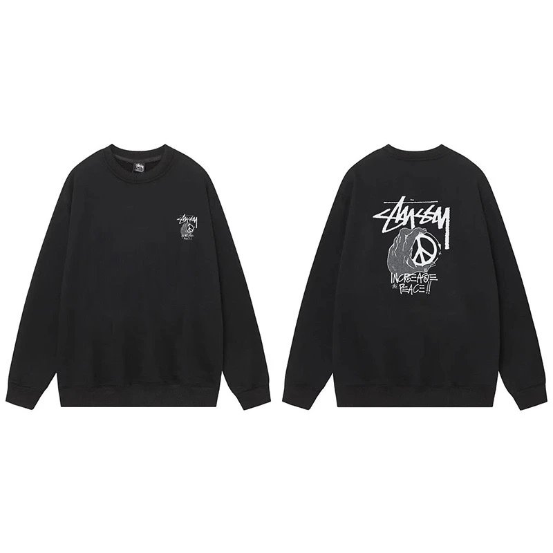 Stussy Peace Hand Sweatshirt Black