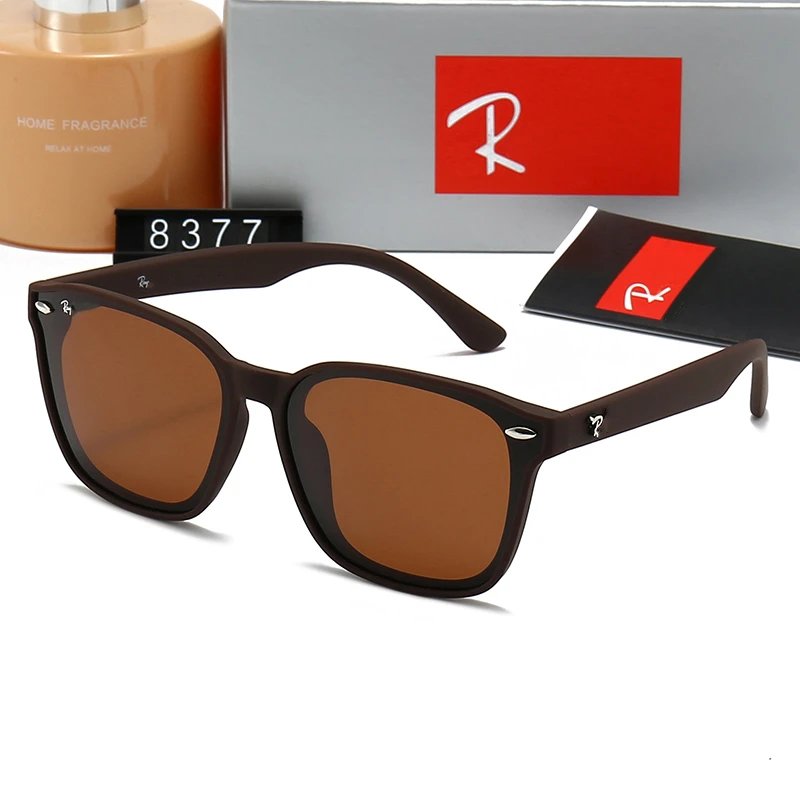 Ray-Ban 4397 Square Sunglasses Black Frame Green Lens