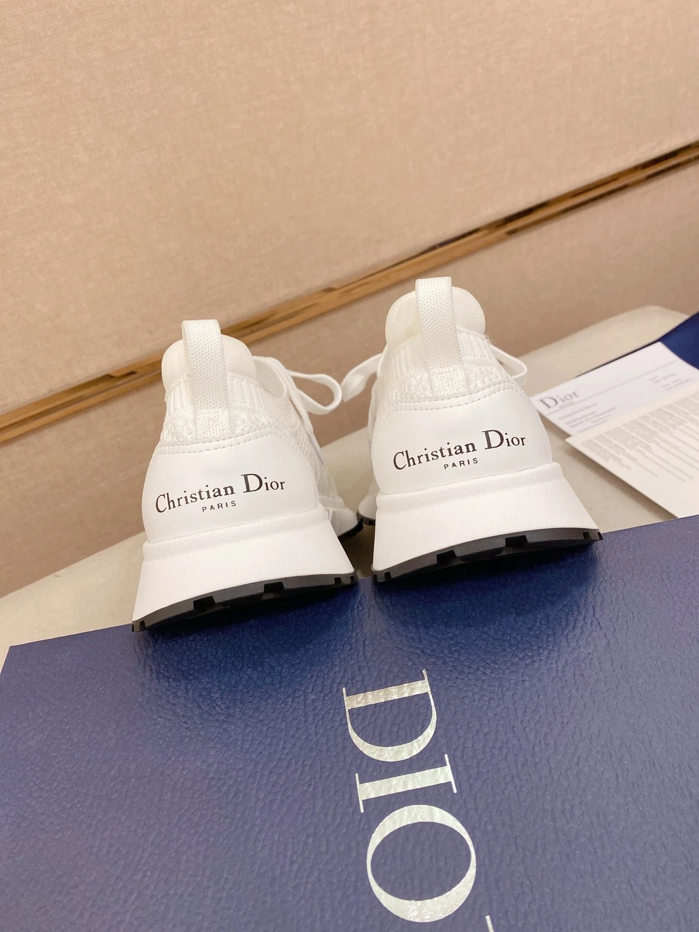 Dior B23 Oblique Print White Chunky Sneakers - 5