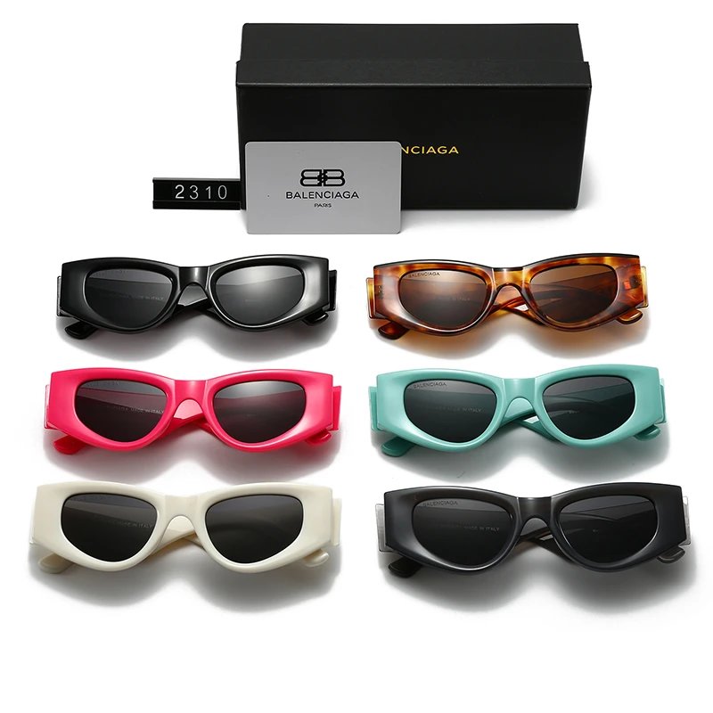 Balenciaga Logo-Embossed Cat-Eye Sunglasses Black - 5