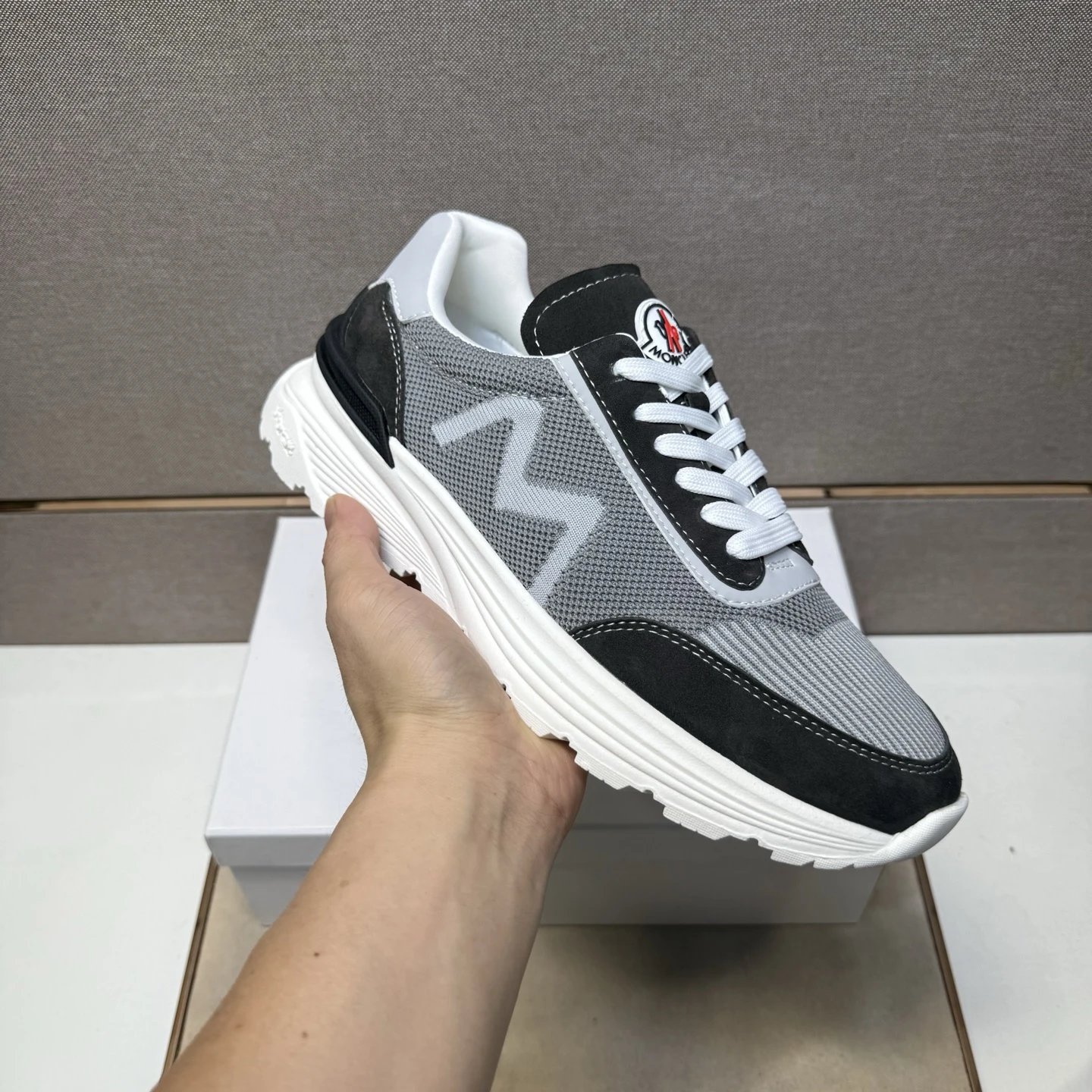 Moncler Trak White Mesh Sneakers Chunky Sneakers - 15