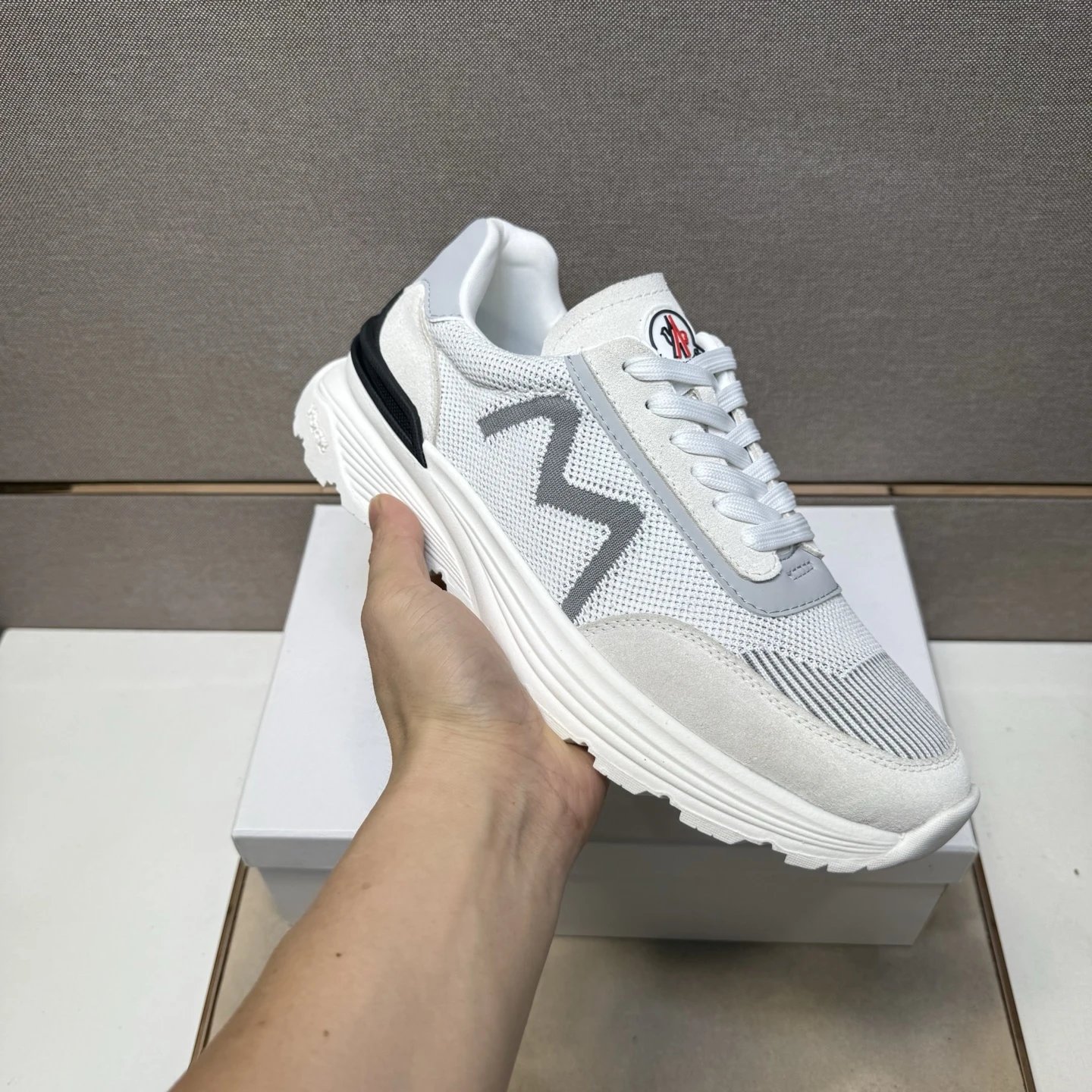 Moncler Trak White Mesh Sneakers Chunky Sneakers - 16