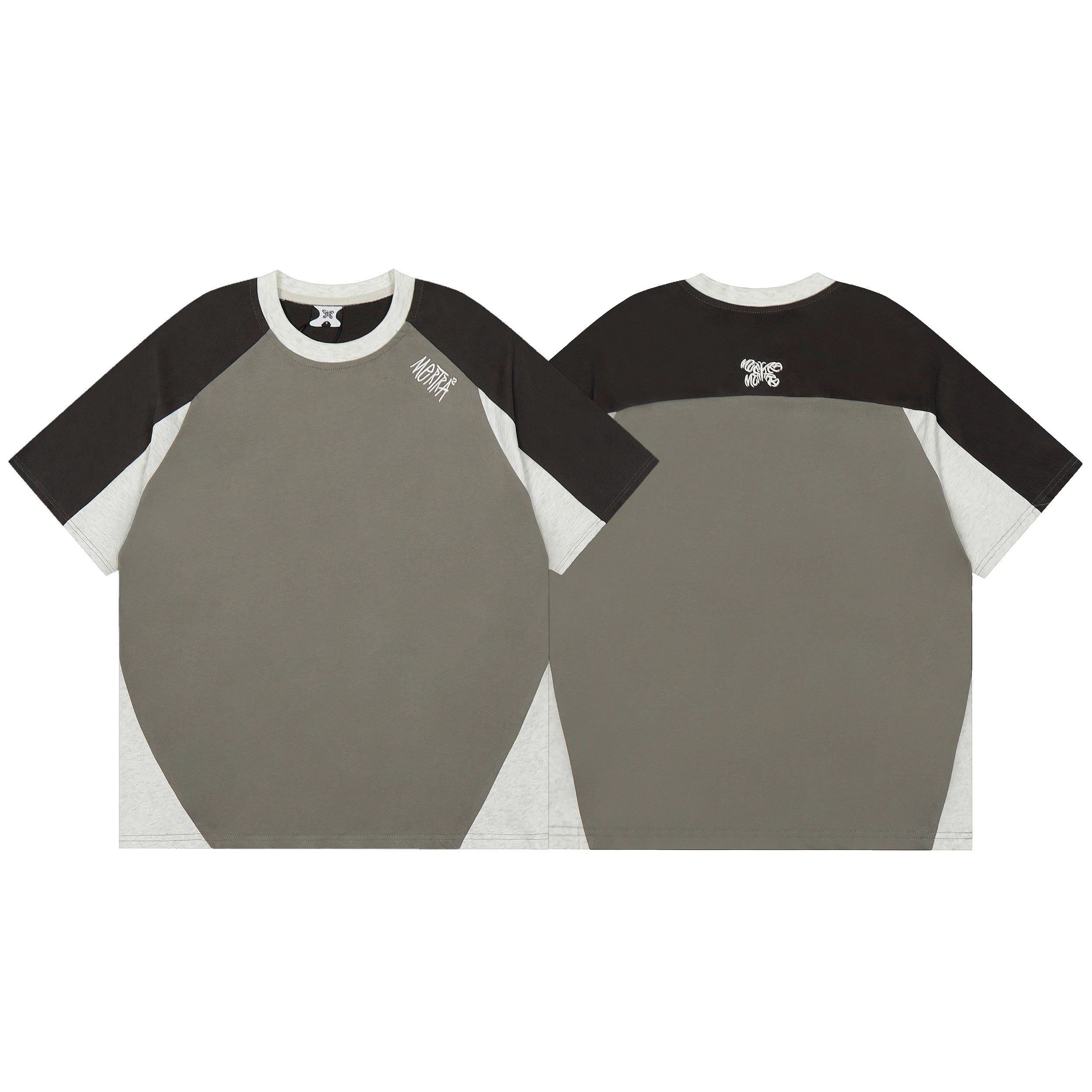 Merrta Raglan T-Shirt Olive Gray Black T-Shirts