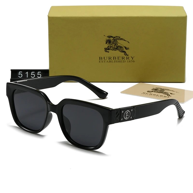 Burberry BE3100 Rimless Square Sunglasses Gold Frame Brown Gradient Lens
