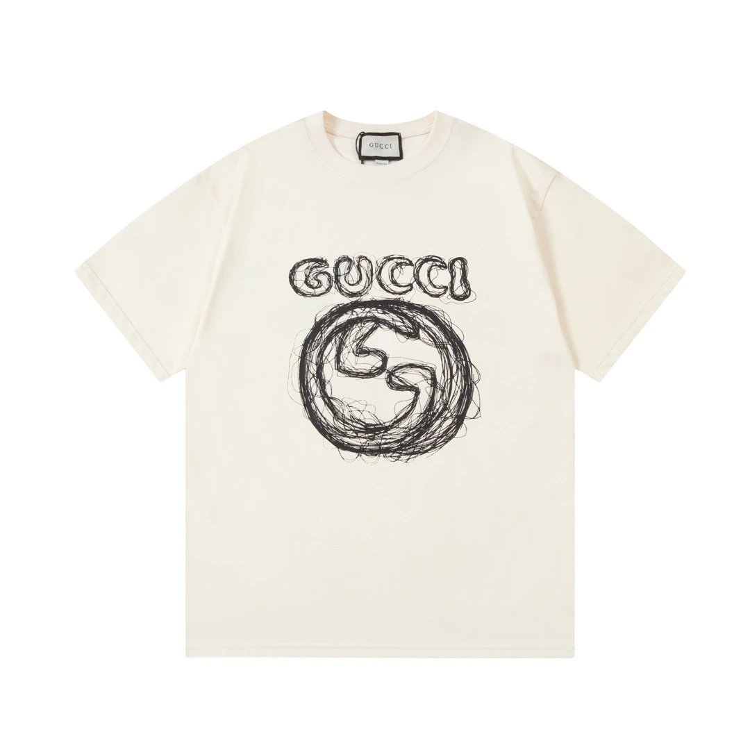 Gucci Pixel Pencil Logo T-Shirt White