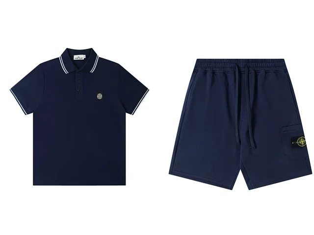 Stone Island Matching Sets Short-Sleeve Polo and Drawstring Shorts Set product detail image 8