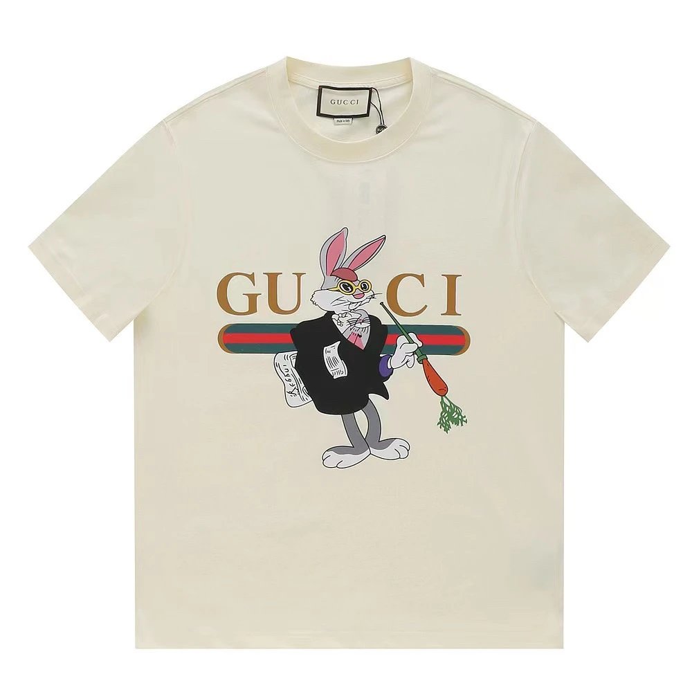 Gucci Bugs Bunny Web Stripe Tee Cream