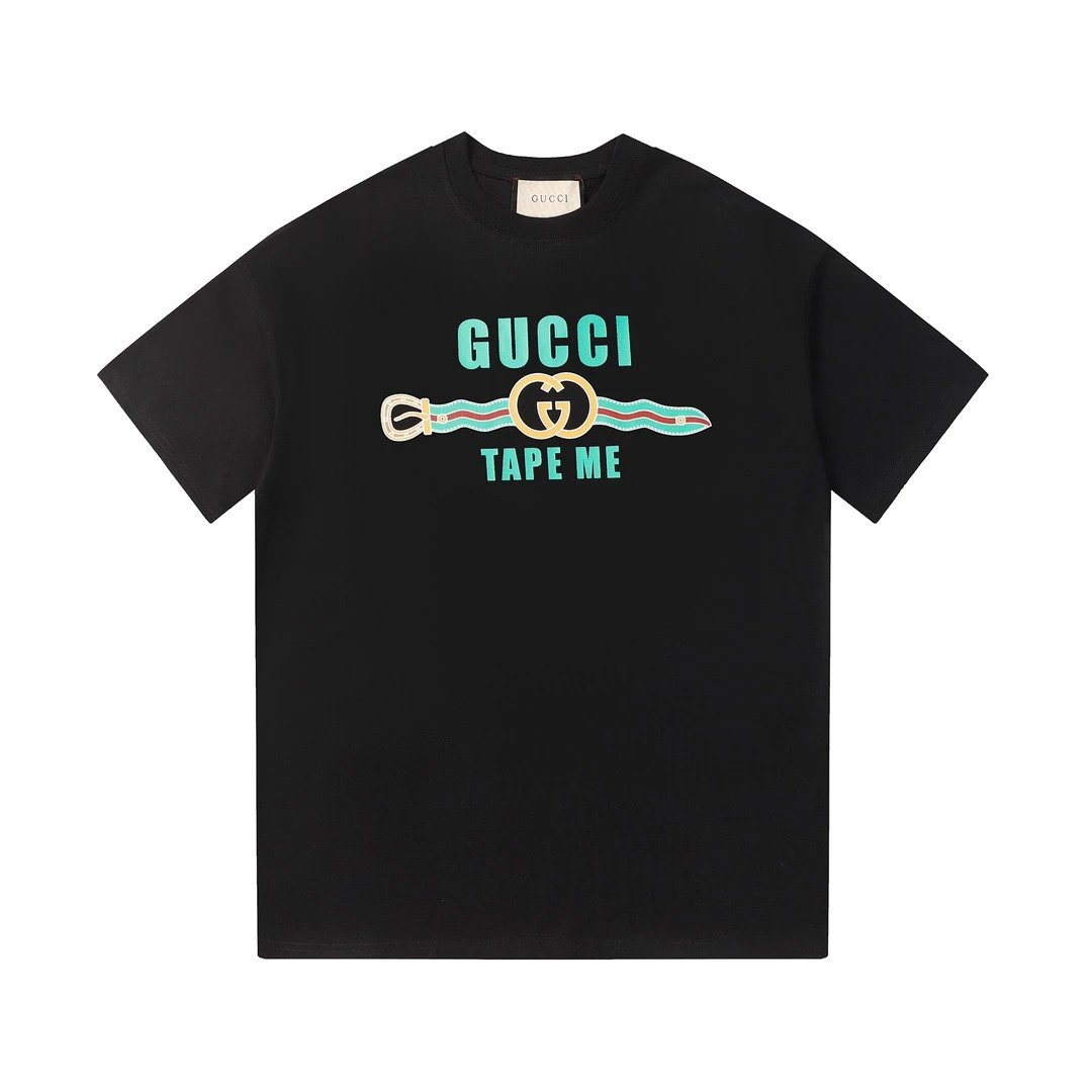 Gucci Tape Me Belt Graphic Tee Black