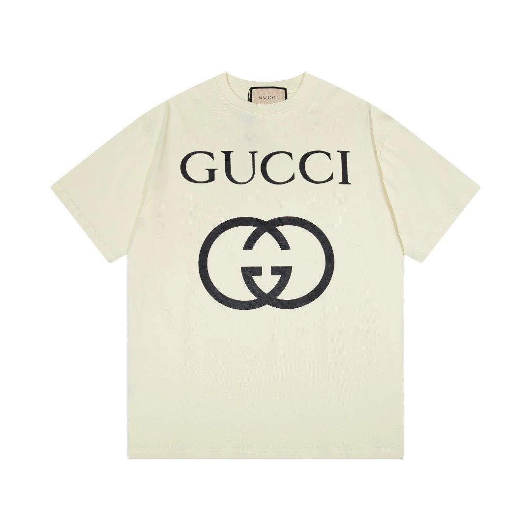 Gucci Oversize GG Interlocking Logo Tee Cream
