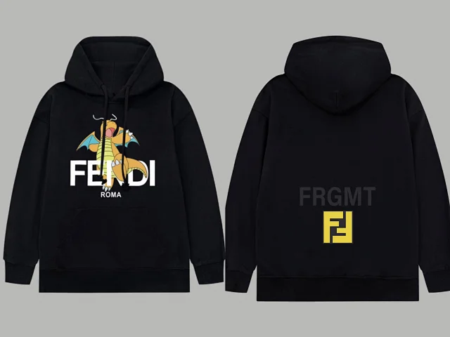 Fendi Hoodies & Sweatshirts Logo Print Pullover Hoodie product detail image 6