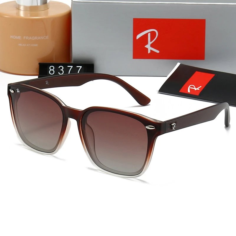 Ray-Ban 4397 Square Sunglasses Black Frame Blue Mirror Lens