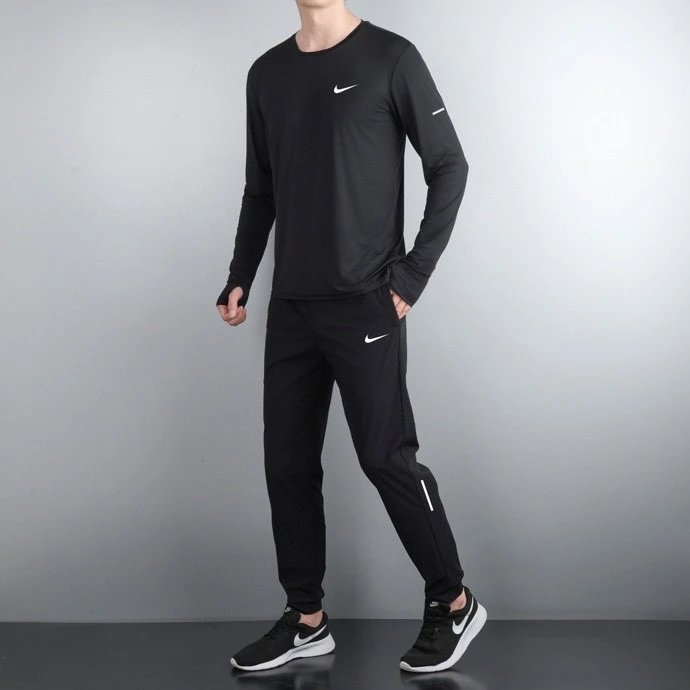Nike Dri-Fit Running Set Long Sleeve Black