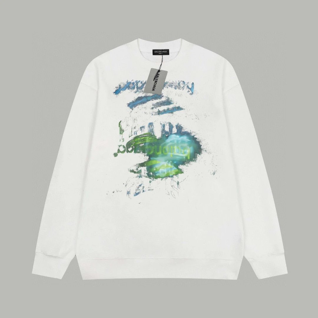 Balenciaga Graphic Sweatshirt White