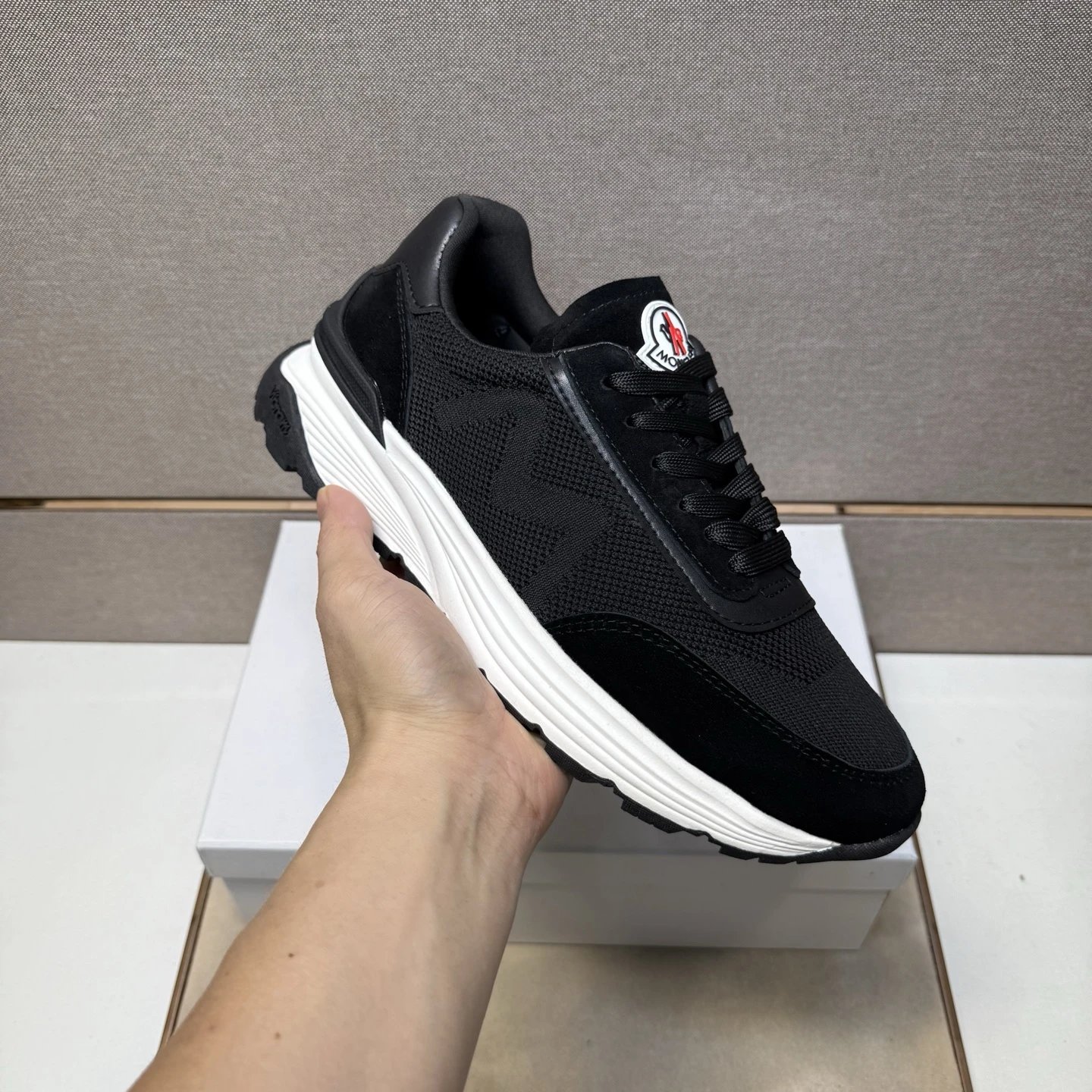 Moncler Trak White Mesh Sneakers Chunky Sneakers - 14