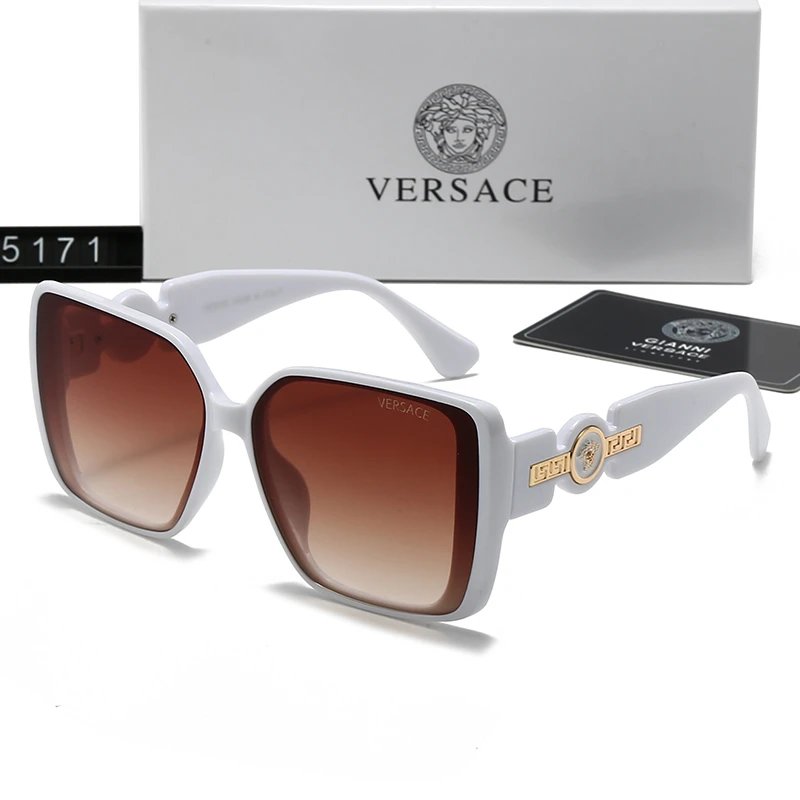 Versace VE3162 Rimless Square Sunglasses Gold Blue Yellow Gradient