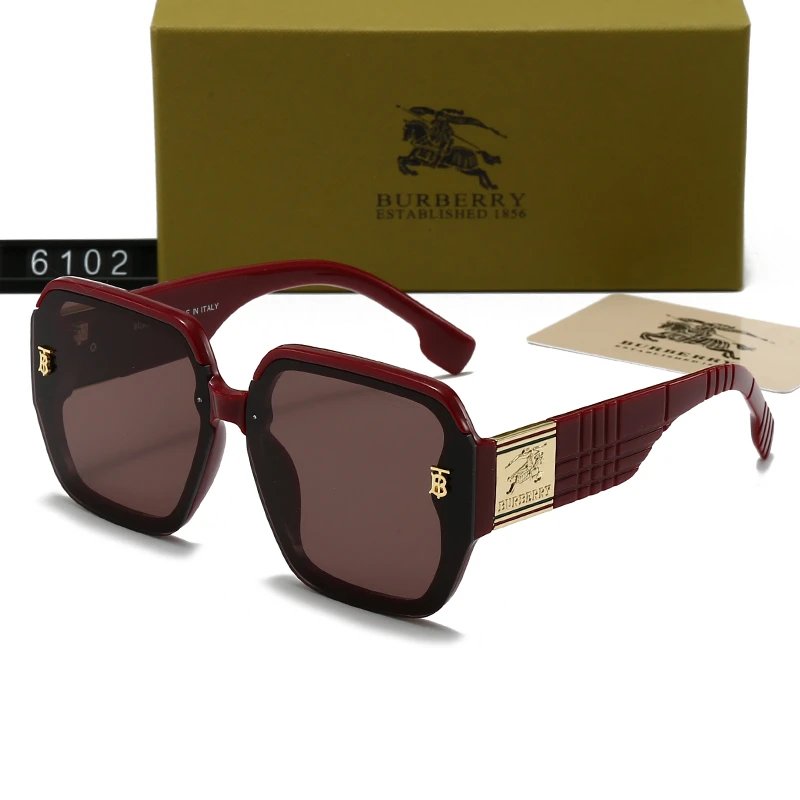 Burberry BE5109 Square Sunglasses Dark Green Frame Purple Gradient Lens