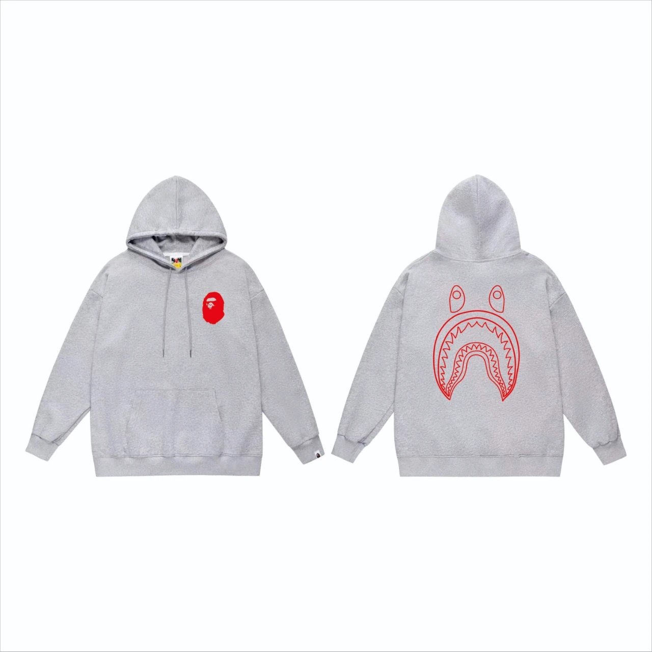 A Bathing Ape '93 EMD in Bone Hoodie Gray - 5