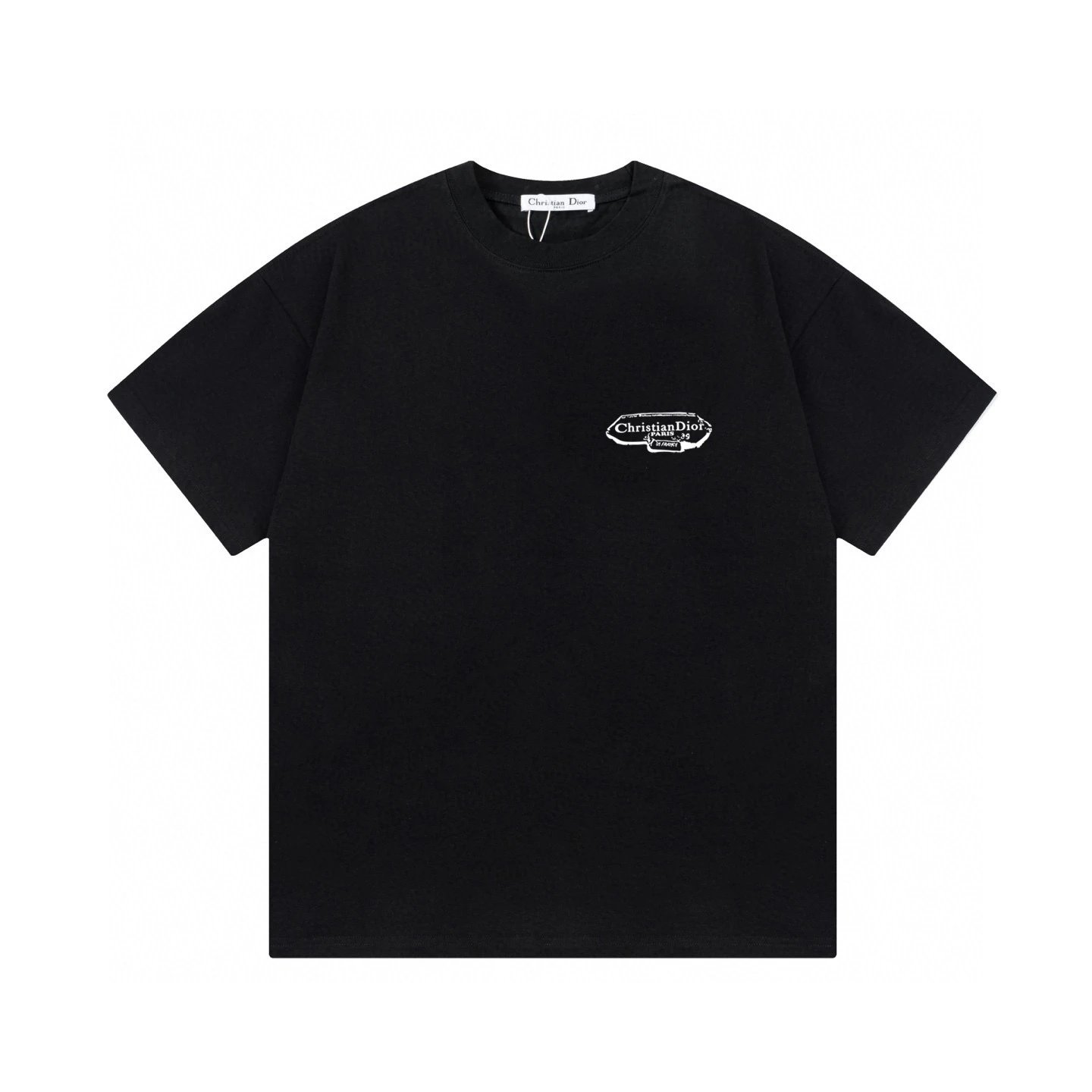 Dior Oblique Stripe Logo Black T-Shirt - 6