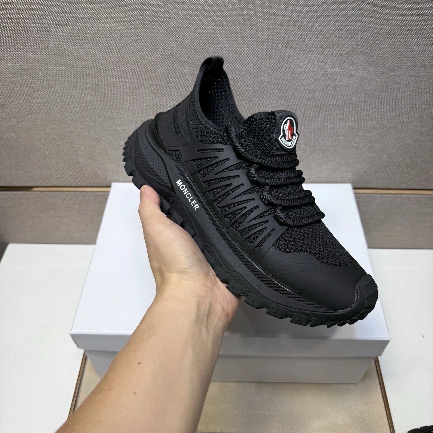 Moncler Trak White Mesh Sneakers Chunky Sneakers - 12