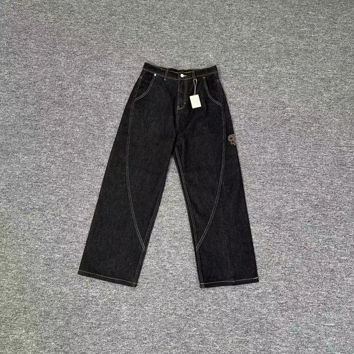 [DX209] American Vintage Streetwear Design Loose Wide-Leg Jeans