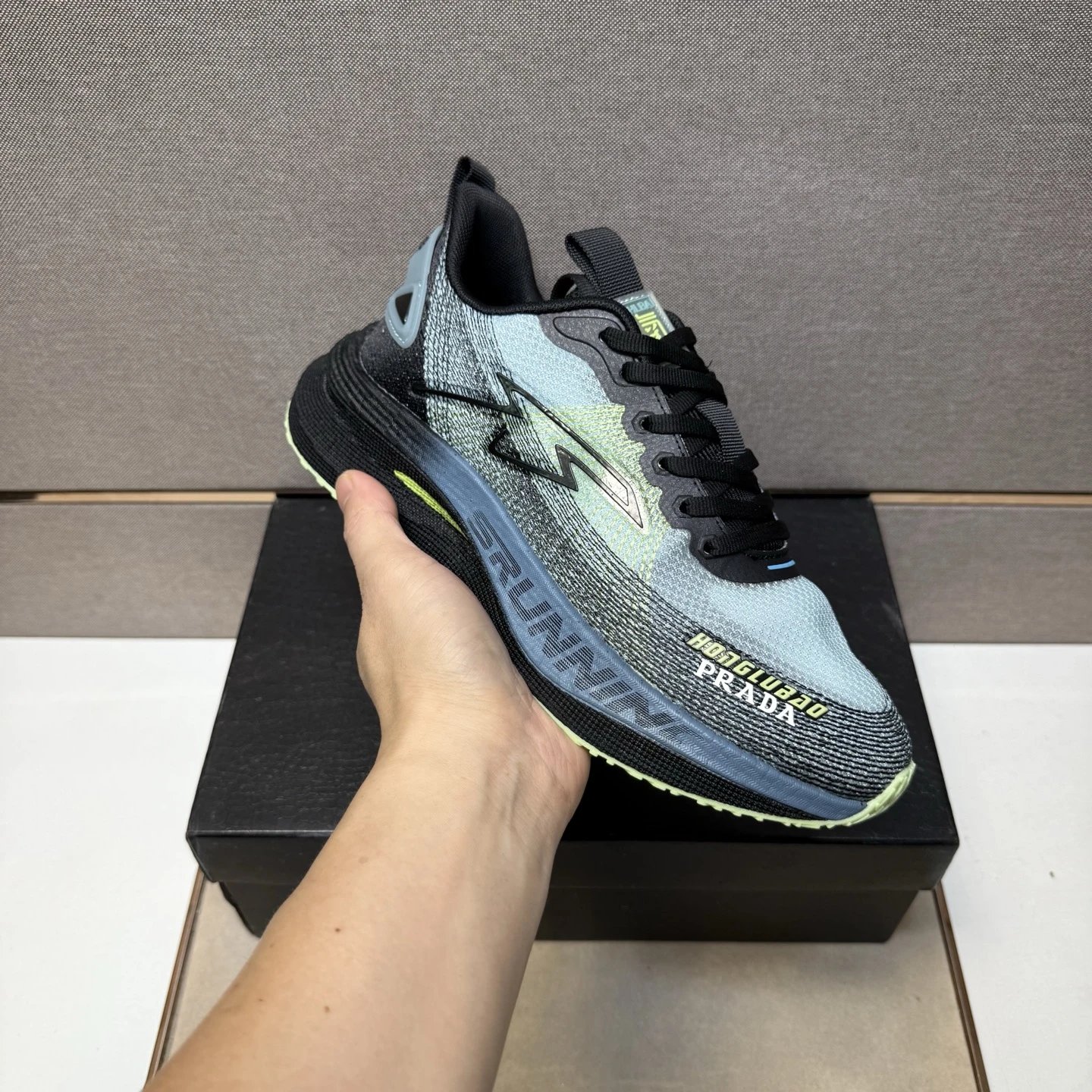 Prada Running Club Sneaker Grey Volt Black