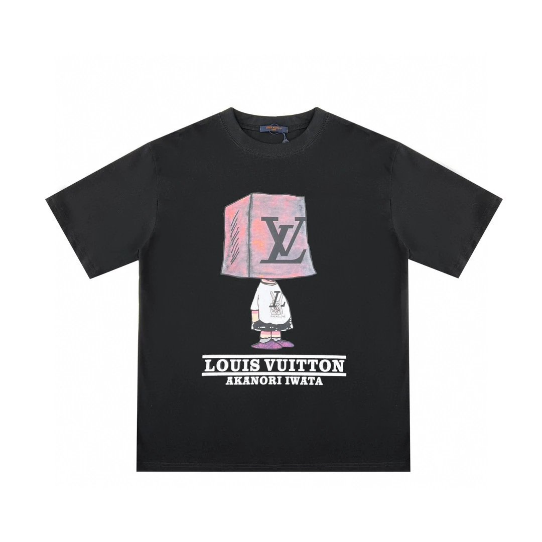 Louis Vuitton x Akanori Iwata Box Head Character Tee Black Pink