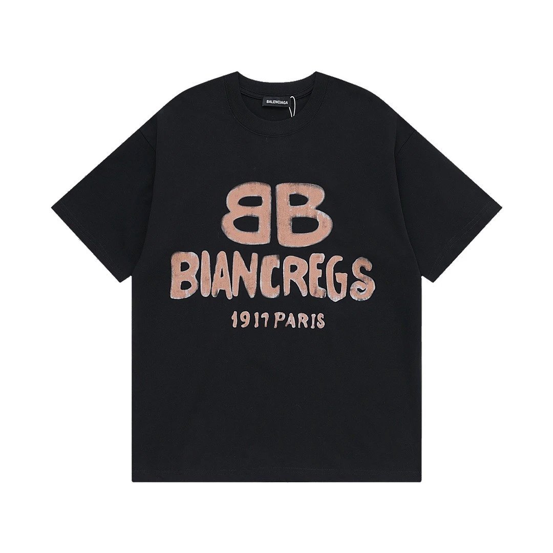 Balenciaga BB Biancregs 1917 Paris Tee Black