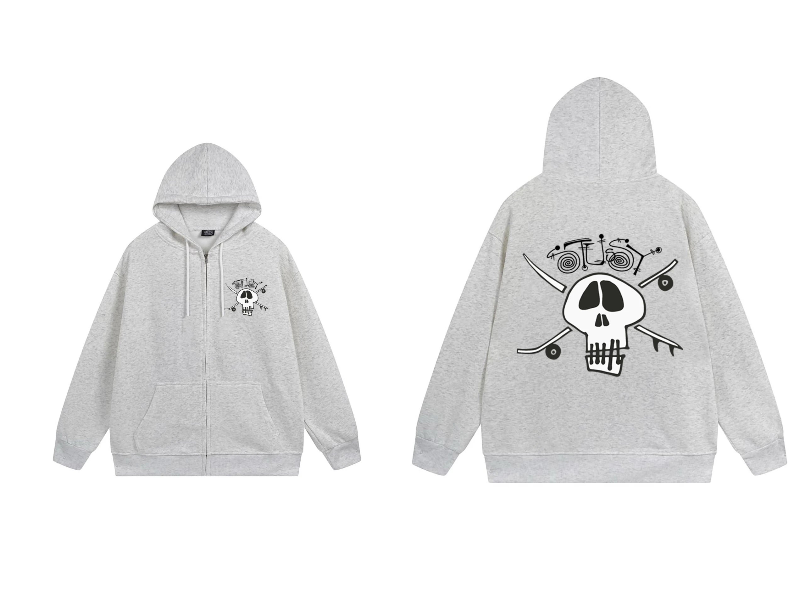 Skull & Skateboard Hoodie [40 
