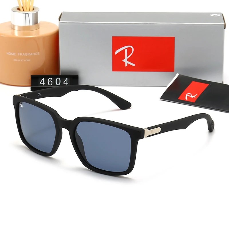 Ray-Ban RB4323 Square Sunglasses Black Frame Black Lens