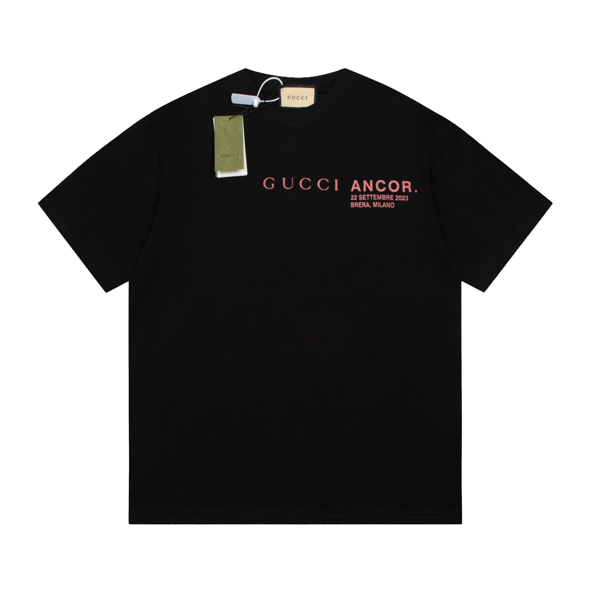 Gucci Ancor. Milano Print T-Shirt Black