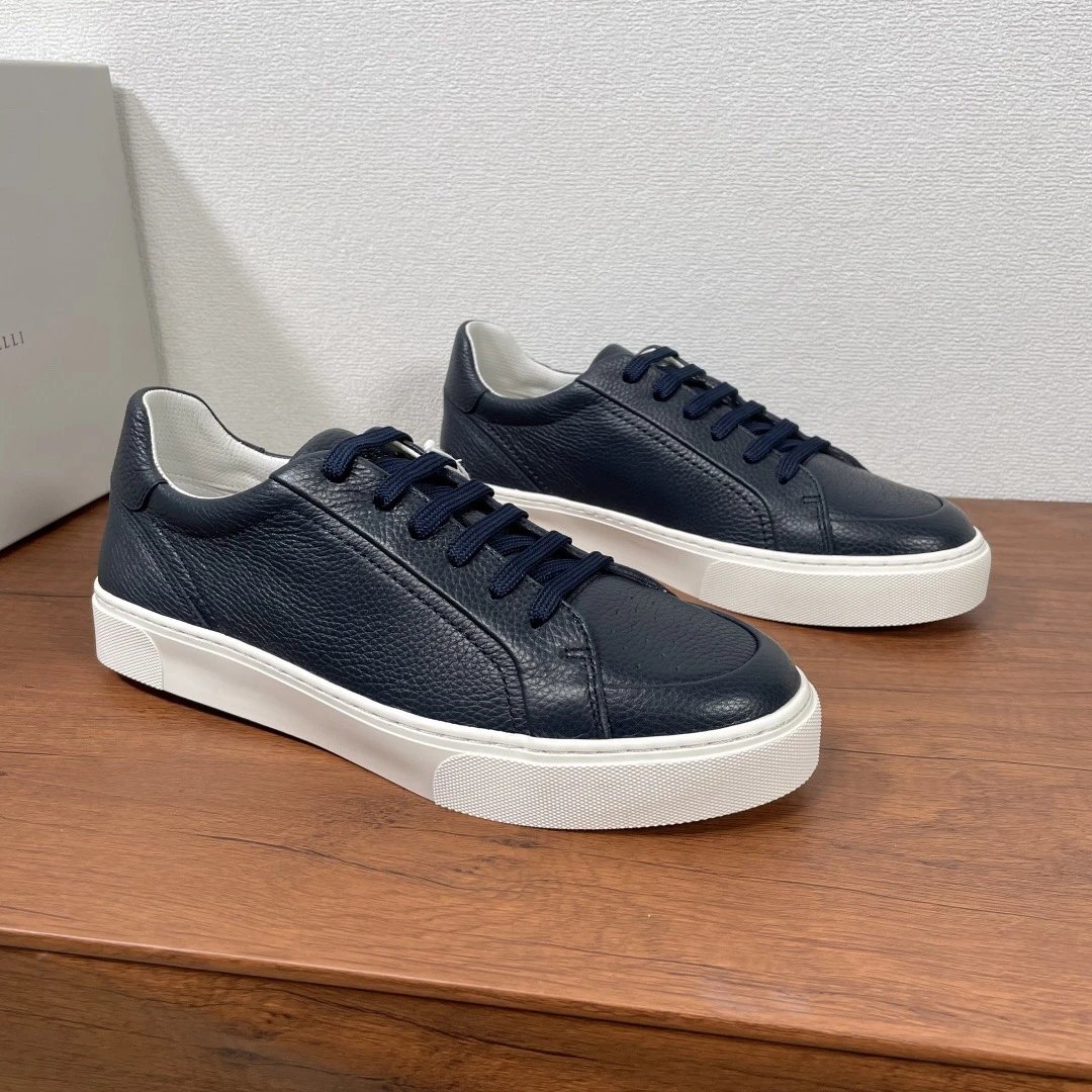 Brunello Cucinelli Low Top Sneaker Navy Leather