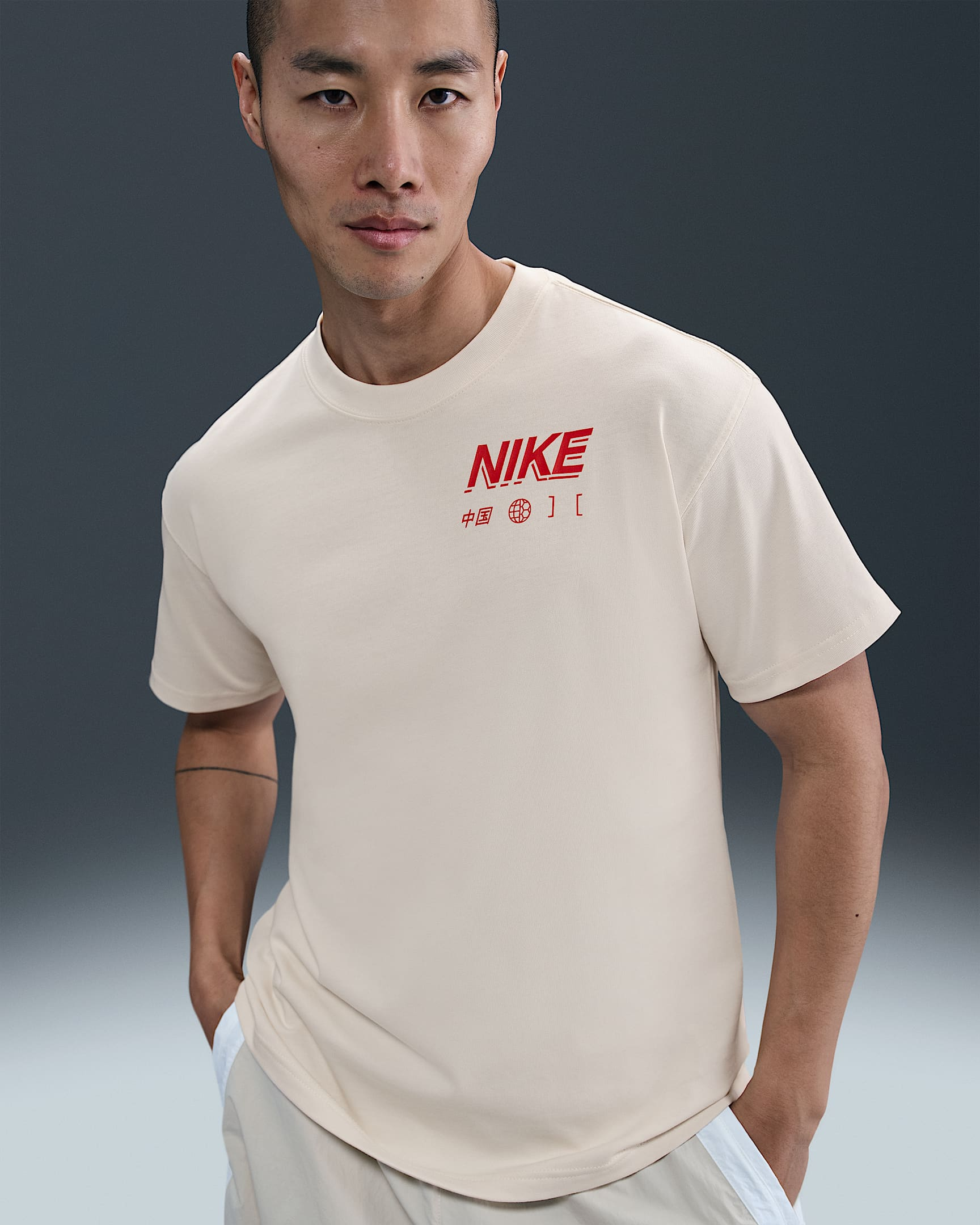Nike Sportswear China Pack Tee Cream Red