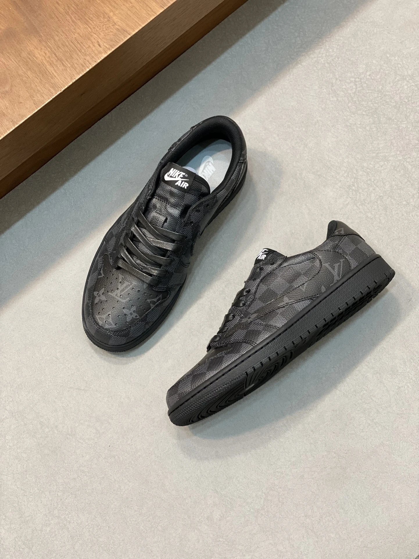 Louis Vuitton x Nike Air Jordan 1 Low Monogram Black