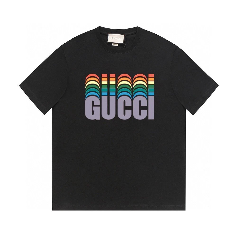 Gucci Rainbow Retro Logo Tee Black