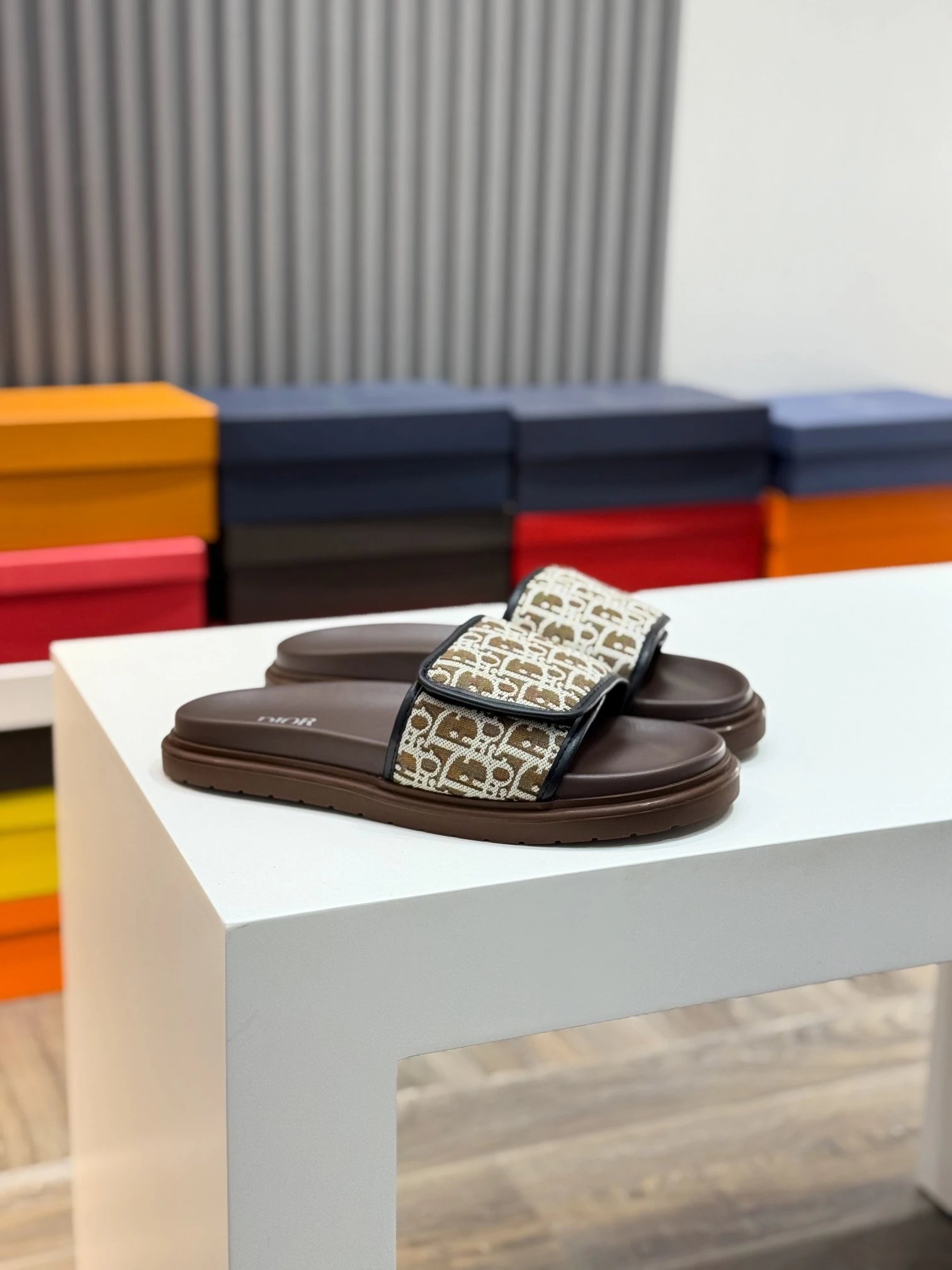 Dior Oblique Slide Sandals [11