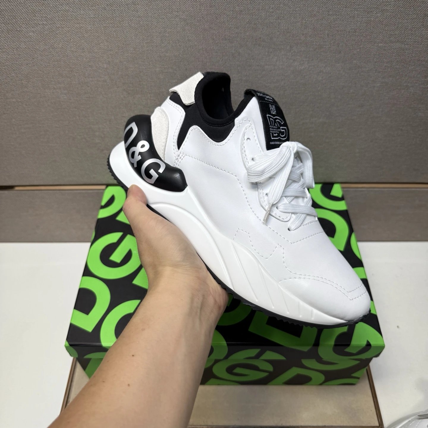 Dolce Gabbana NS1 Runner Sneaker White Black