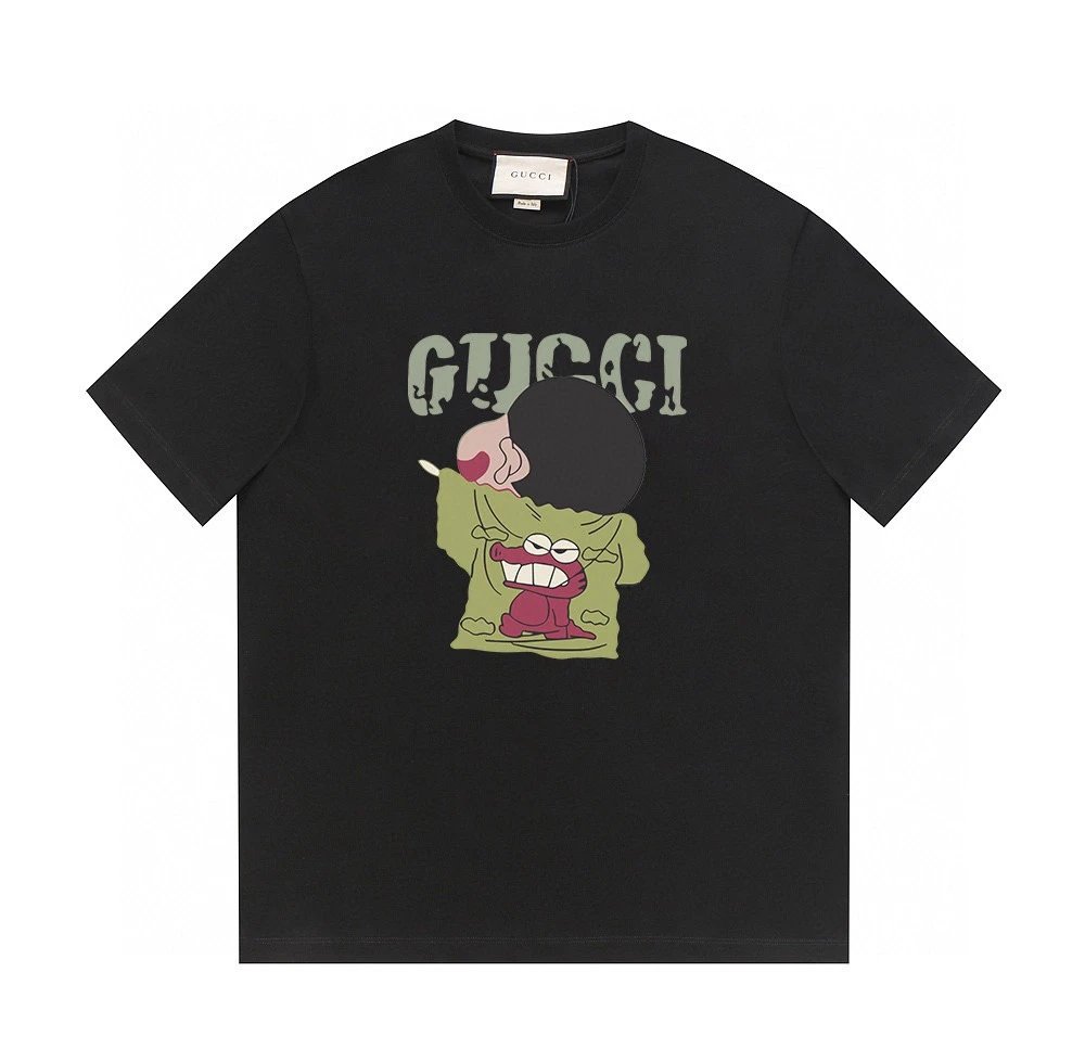 Gucci Cartoon Character Graphic Tee Black