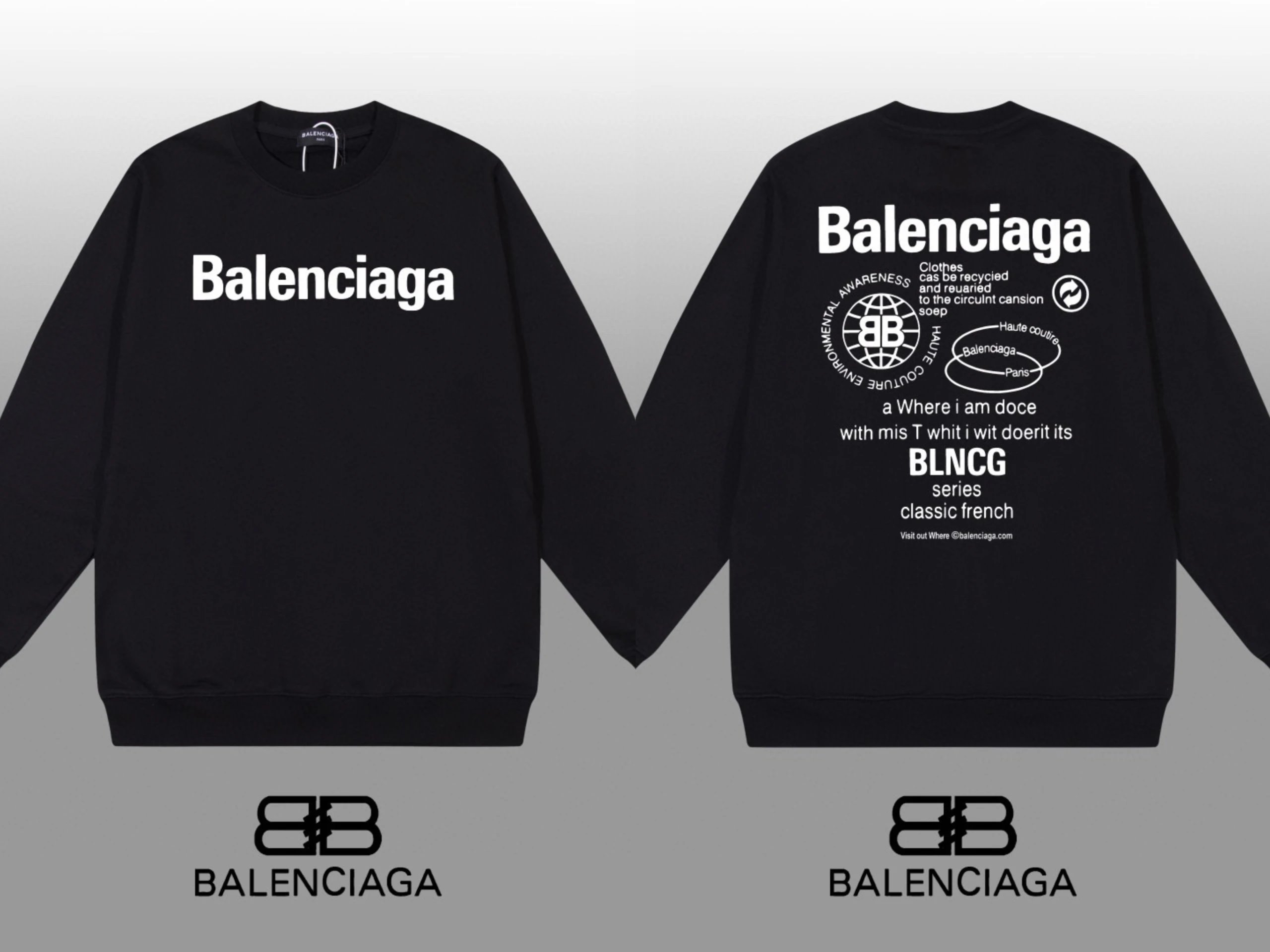 Balenciaga Classic Sweatshirt Black