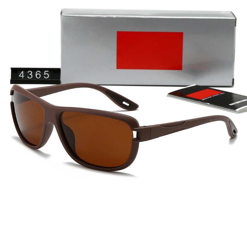 Ray-Ban RB4604 Square Sunglasses Matte Brown Frame Grey Lens