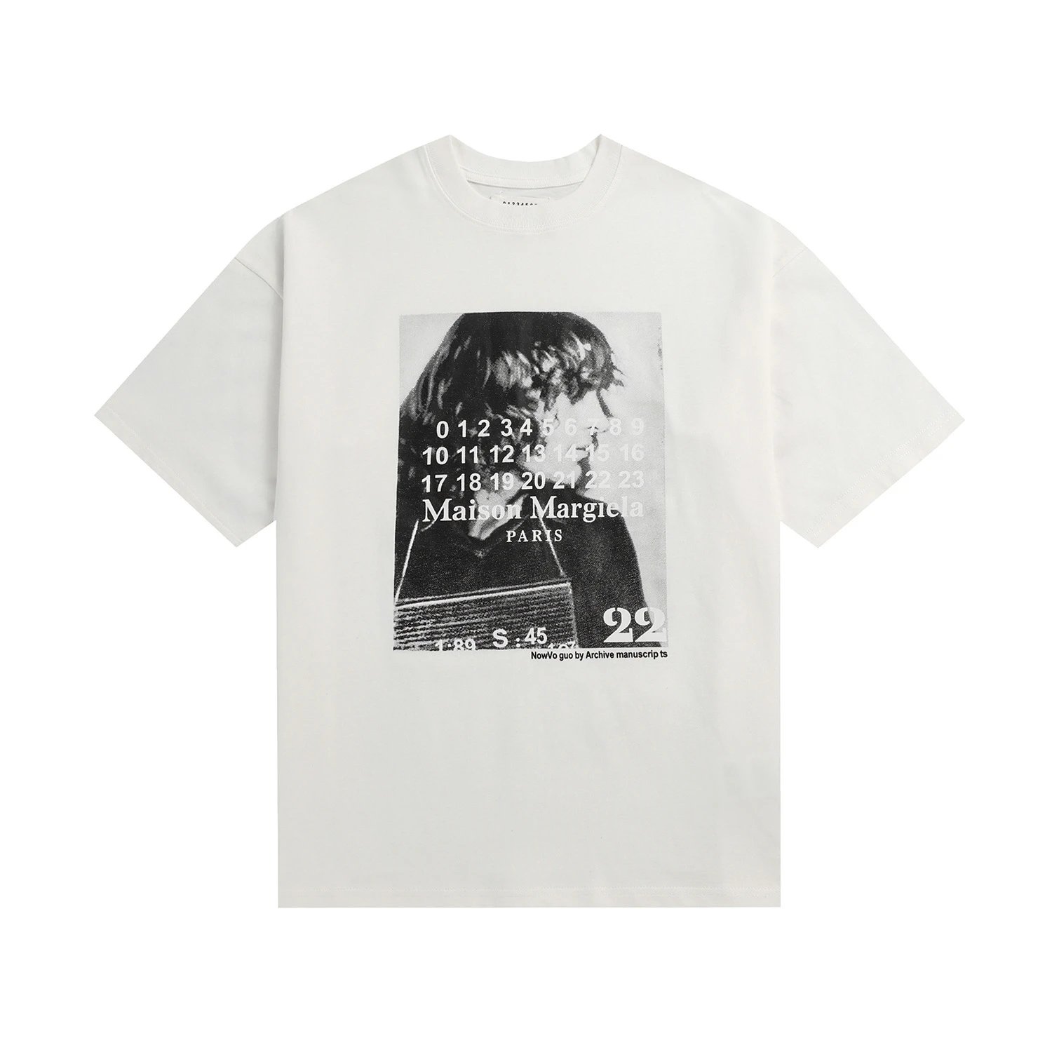 Maison Margiela Archive Photo Numbers Tee White
