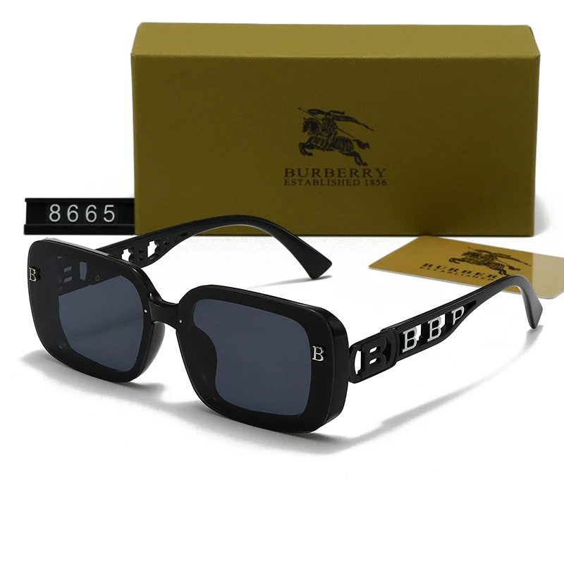 Burberry BE5109 Square Sunglasses Black Frame Purple Pink Gradient Lens